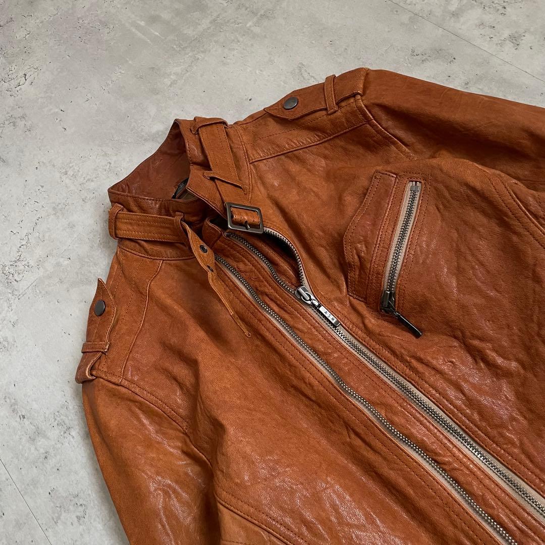 【希少】　VINTAGE ライダース　山羊　ヤギ　ゴートレザー　ジップ　アメカジ