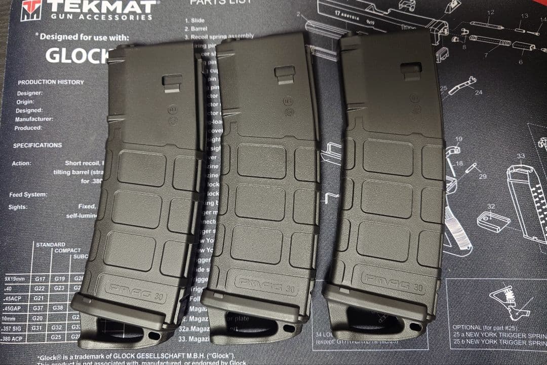【廃盤】MAGPUL マグプルPTS 次世代M4 PMAG　マガジン 3個