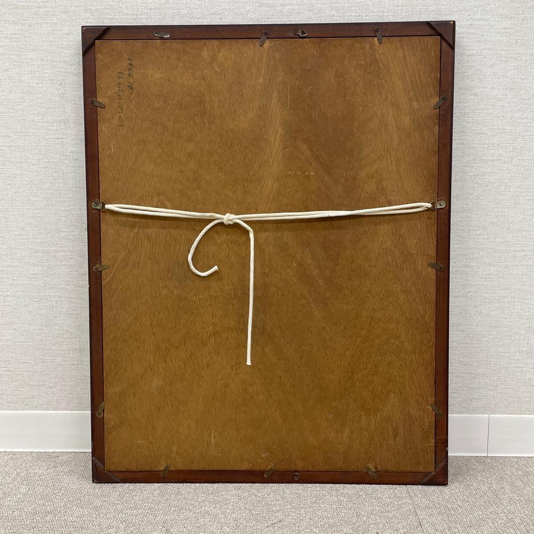 2142 東郷青児 美人画 複製画 洋画家 二科会 額装