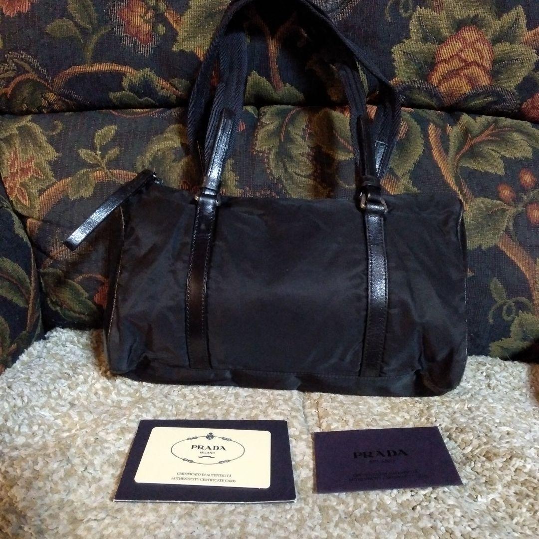 ビターチョコ様PRADA ブラック ナイロン ハンドバッグ
