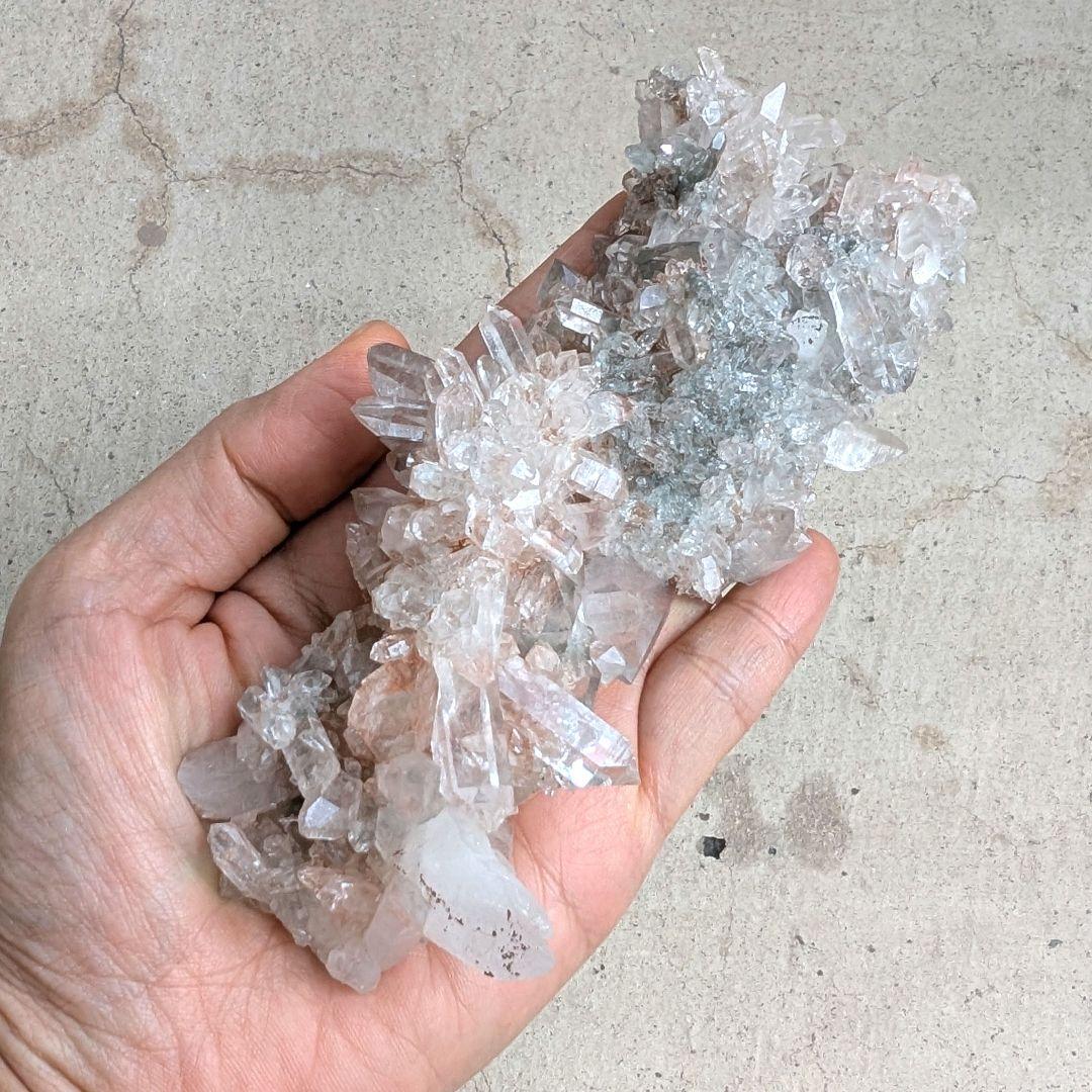 【高品質】ヒマラヤ水晶　マニカラン　クラスター　ハイクオリティ　インテリア