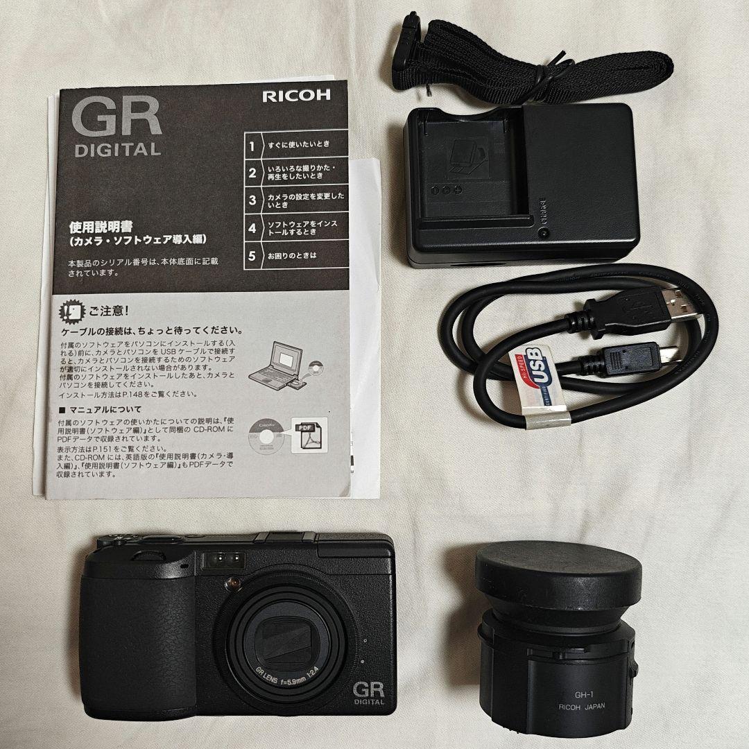 【難あり】RICOH 初代 GR DIGITAL + ワイコンGW-1