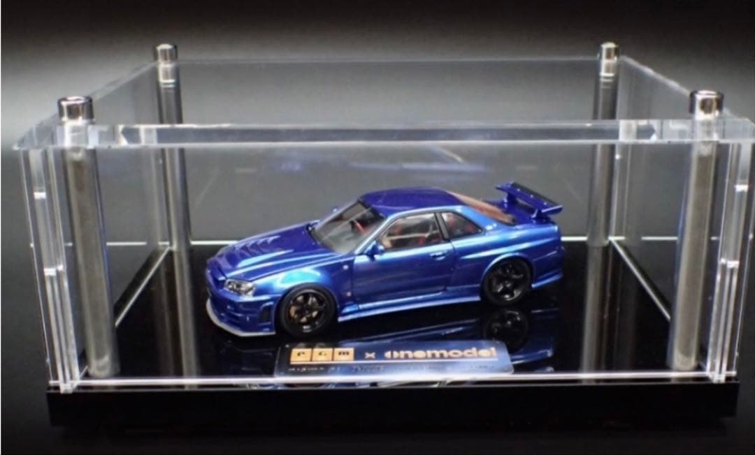 PGM✖️ワンモデル　1/43 スカイラインR34フル開閉　 Blue 新品