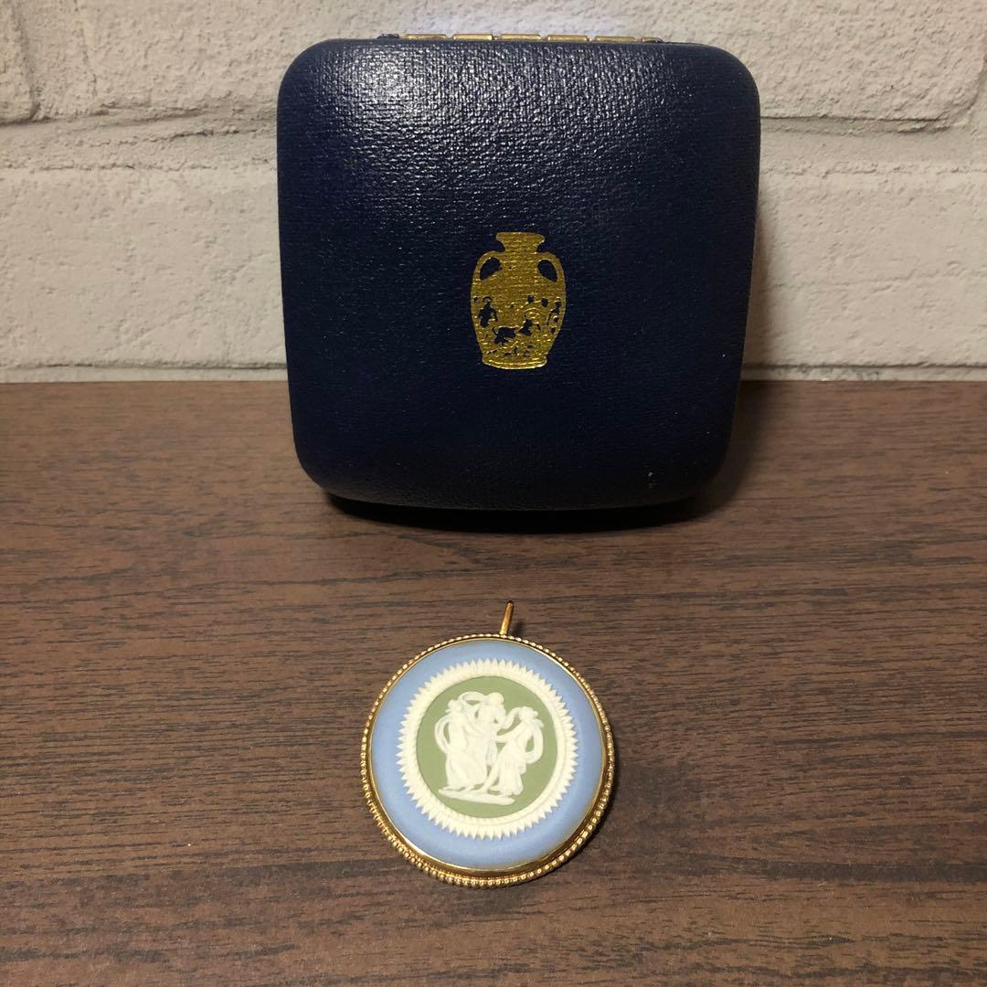  ウェッジウッド　K9　375刻印 カメオ ブローチ