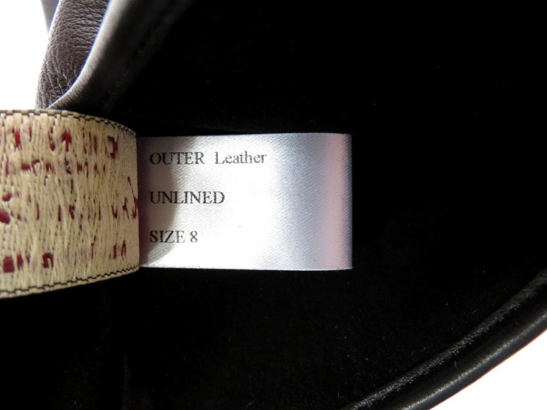 デンツ Milton レザーグローブ ブラック 8 アンラインド 英国製 羊革