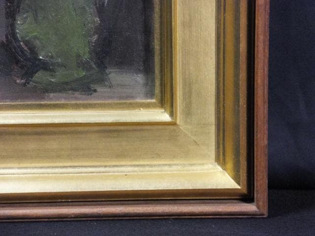 清原啓一　直筆サイン『花』板に油彩 1958年 8号 1601880603H