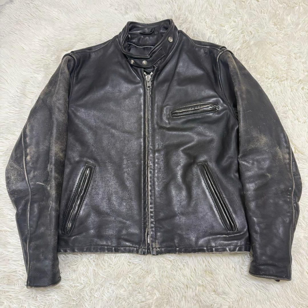 米国製42⭐️Schott ショット 641ST シングルライダース レザー 黒