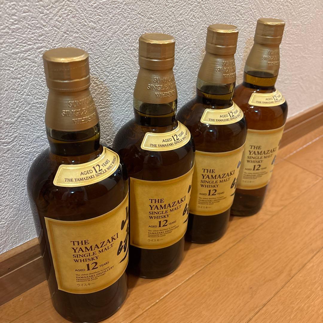 山崎 12年 シングルモルトウイスキー 4本セット