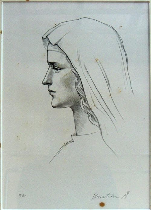 ミロ ◎ 舟越保武 ◎ 限定リトグラフ 「聖クララ」 セントクララ