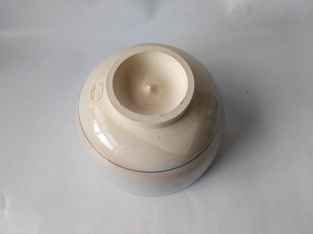 尾土焼 土居庄次 松竹梅ノ絵 茶碗 茶道具 共箱 共布 栞 新品 未使用 保管品