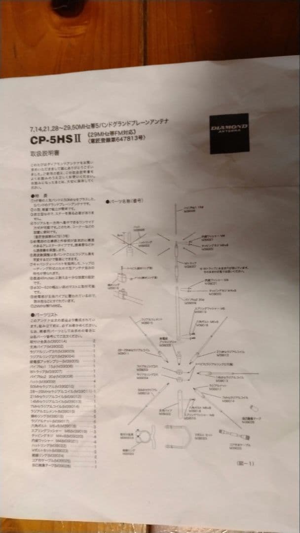 ダイヤモンドHF帯GPアンテナ…DP-CP3　21/28/50MHz