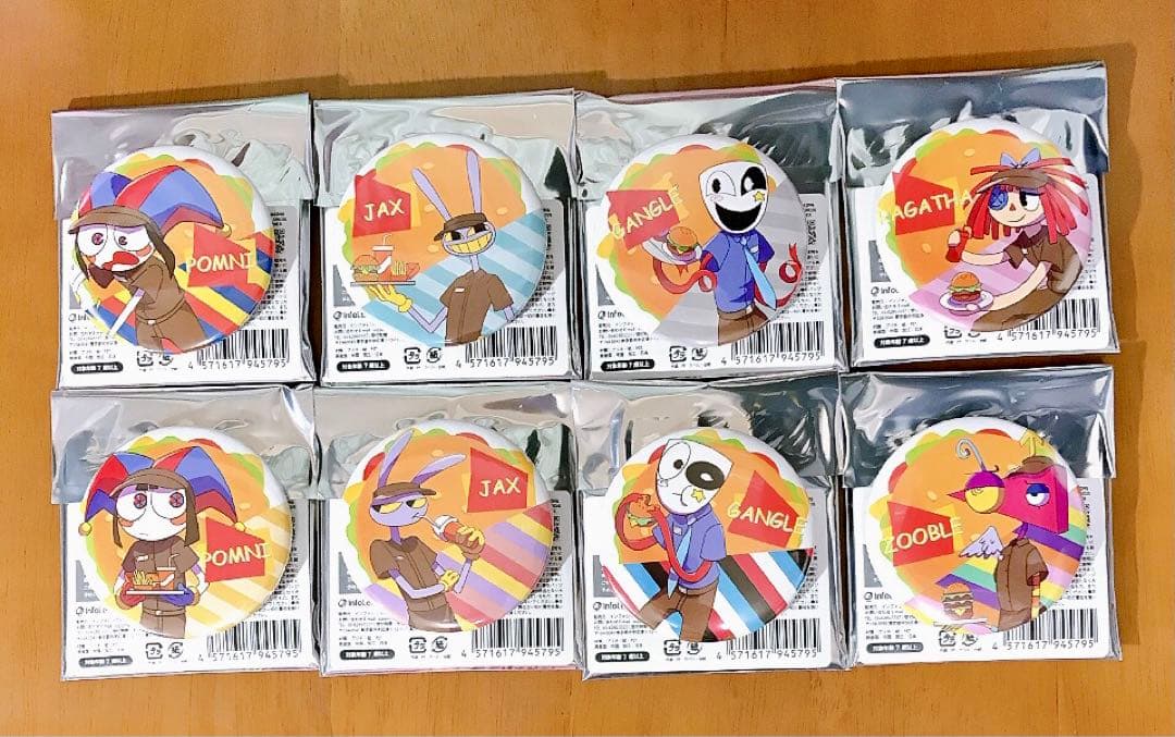 アメイジングデジタルサーカス TADC カフェ トレーディング缶バッジ 全8種