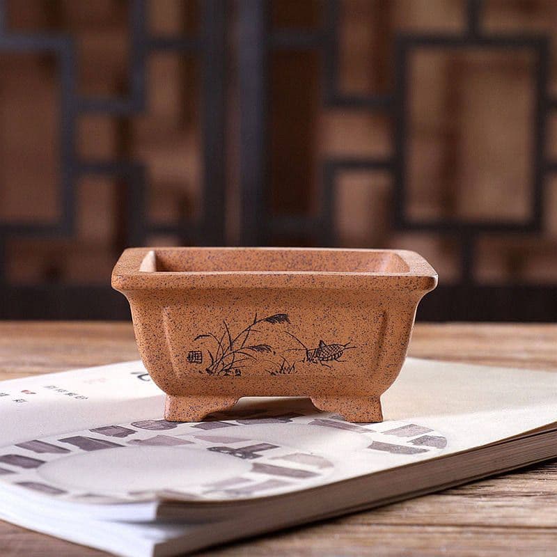 長方鉢 盆栽鉢 植木鉢 小品盆栽鉢 大品盆栽鉢 台湾紫砂の鉢