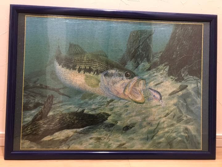 ブラックバス 1000ピースパズル 完成品額入り