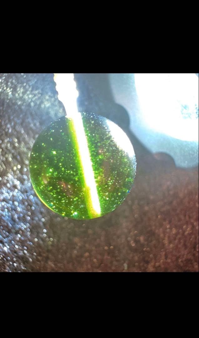 【13.8mm・存在感ある特大】モルダバイト 龍紋・気泡鮮明（鉱石専門店購入）