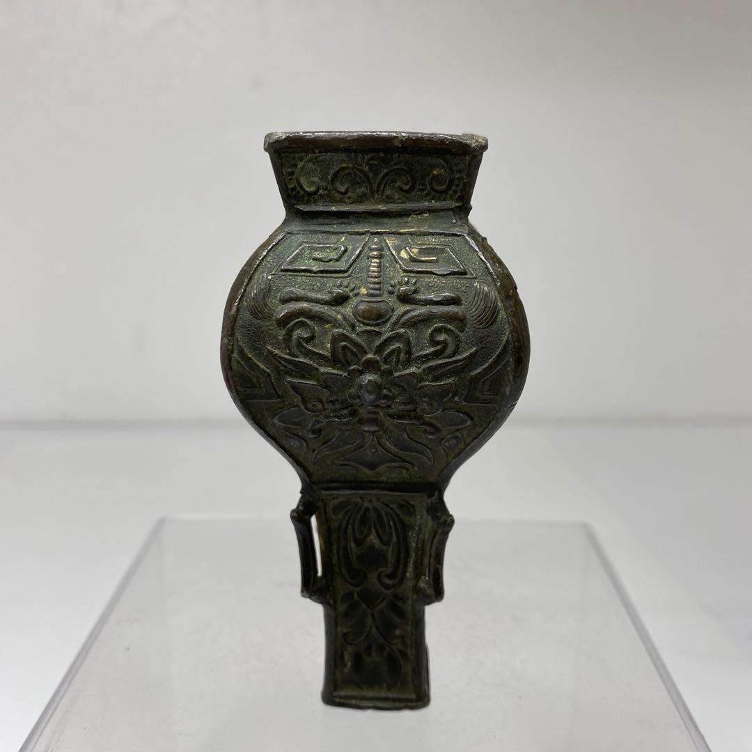 慶山堂　銅製　花瓶　147g タルカニ　東さ7-1124②