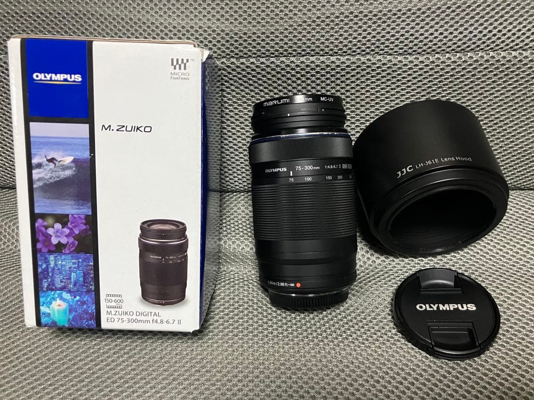 M.zuikoED 75-300mm II +社外製フード&保護フィルター