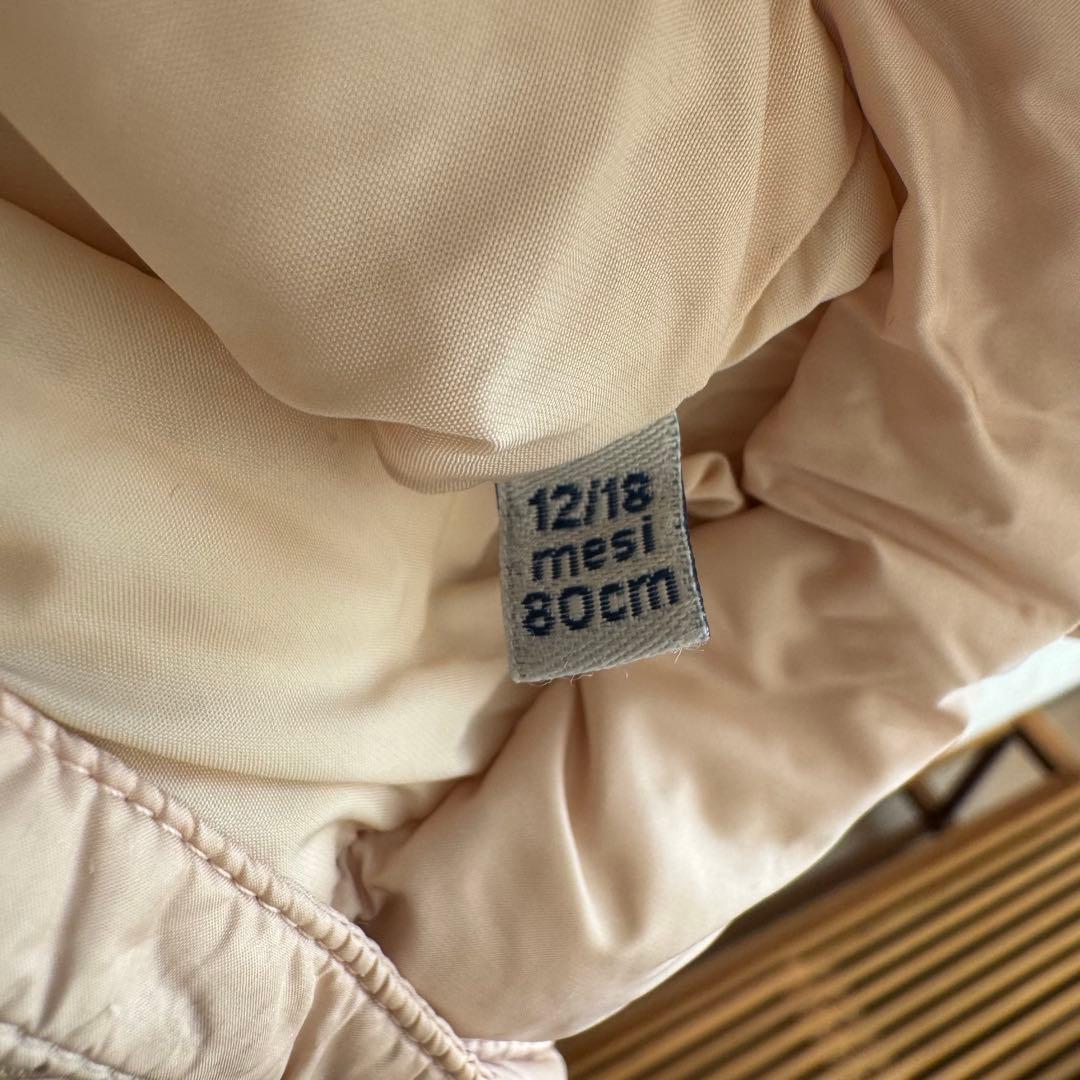 マロンままMONCLER フード付きダウンジャケット 12/18M ピンク