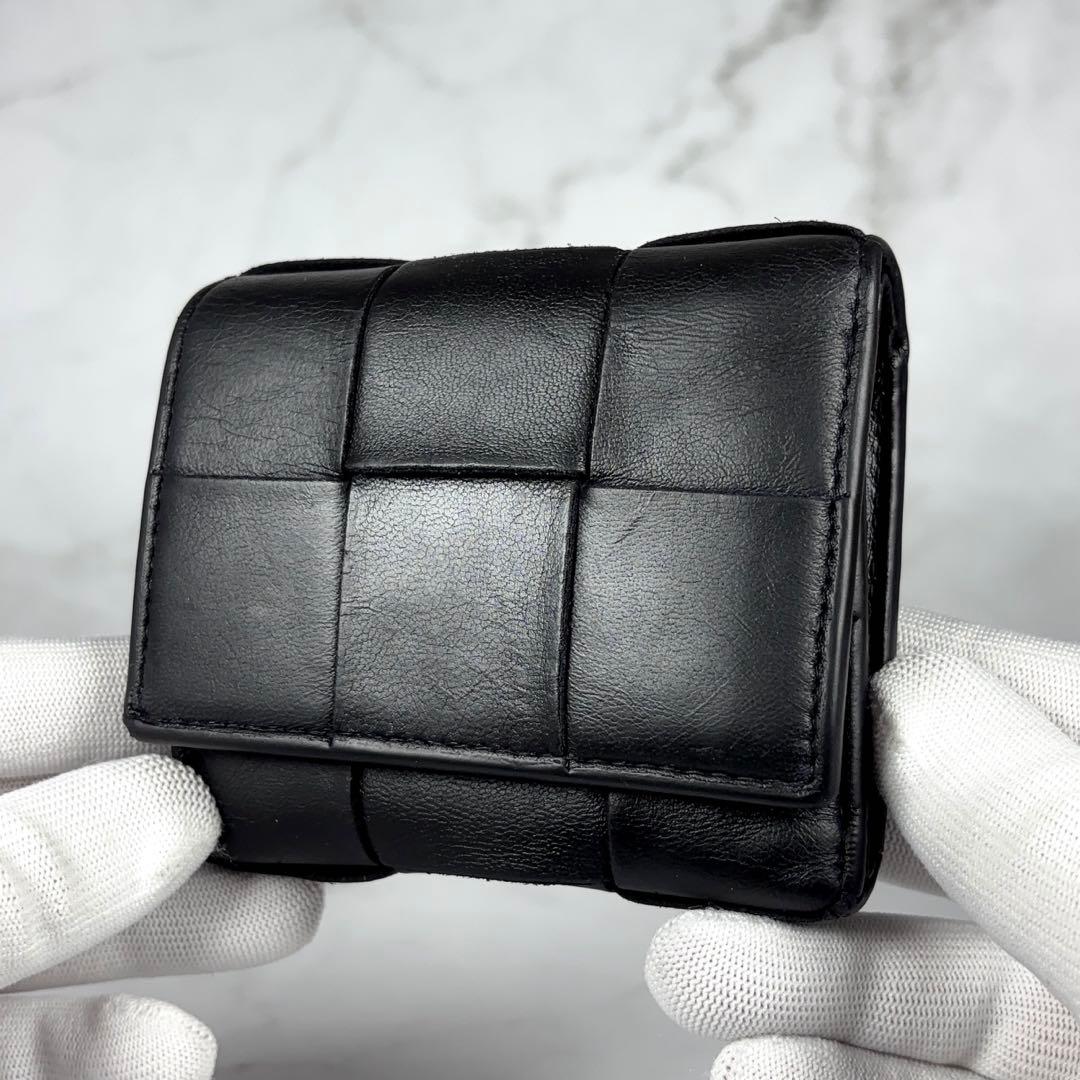 BOTTEGA VENETA 三つ折り財布 ブラック