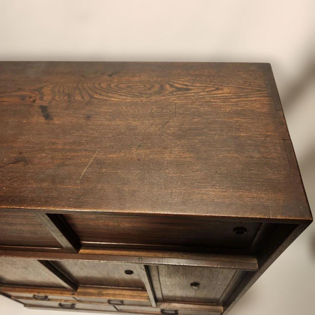 時代箪笥 茶箪笥 飾り棚 引戸 引出し 和家具 古民具 アンティーク 昭和レトロ