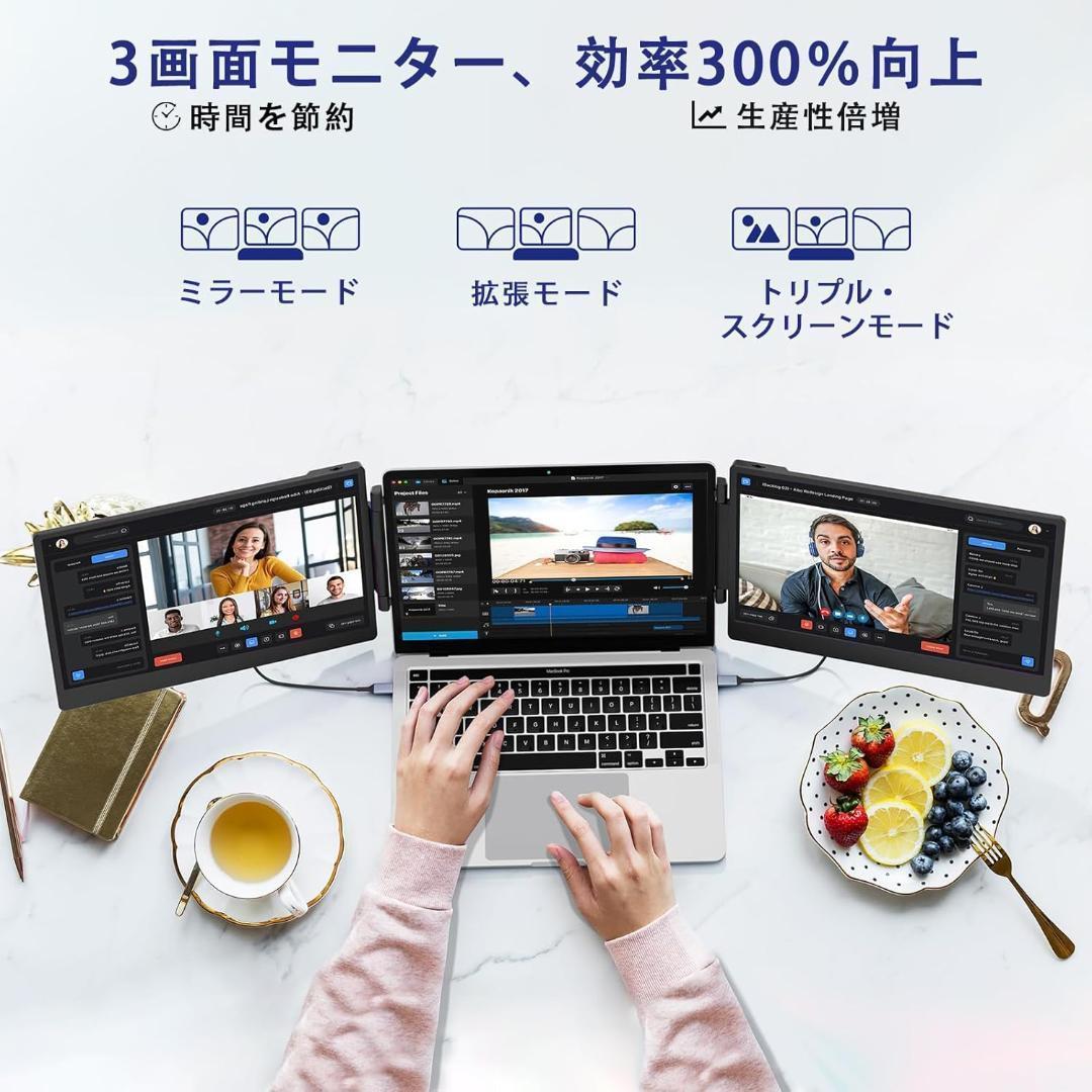 あ*ら様 T883u 2画面マルチ モバイルモニター 14インチ ノートPCドッ