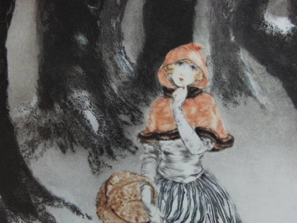 ルイ・イカール限定版・アールデコ/赤ずきん、希少な額装用画集より