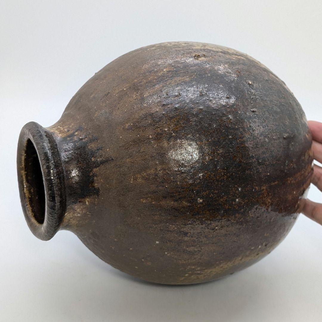 岡山県重要無形文化財 吉本正 備前焼 壺 合箱 壷 花器 花瓶 花入 花生 置物