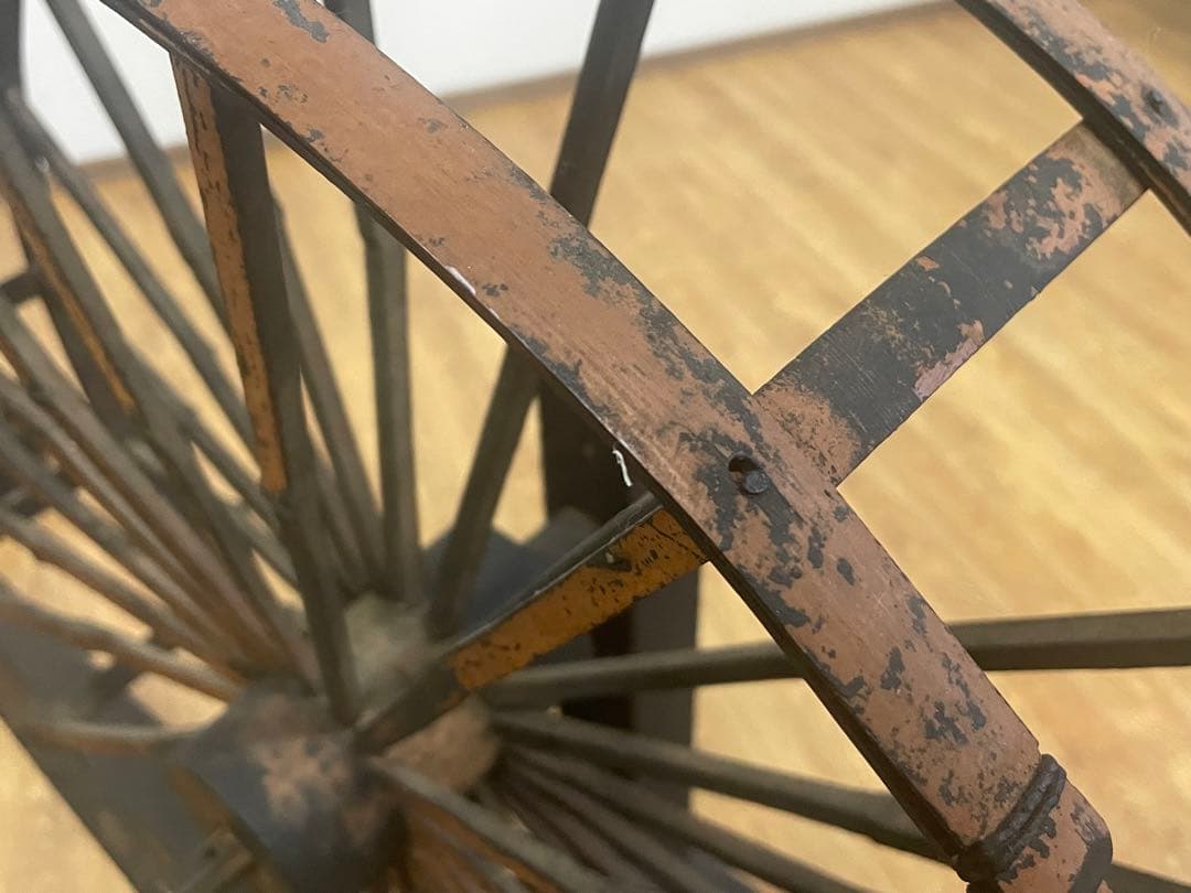 糸巻き 木製 アンティーク 昭和 糸巻機 レトロ 古民家 糸車 ディスプレイ