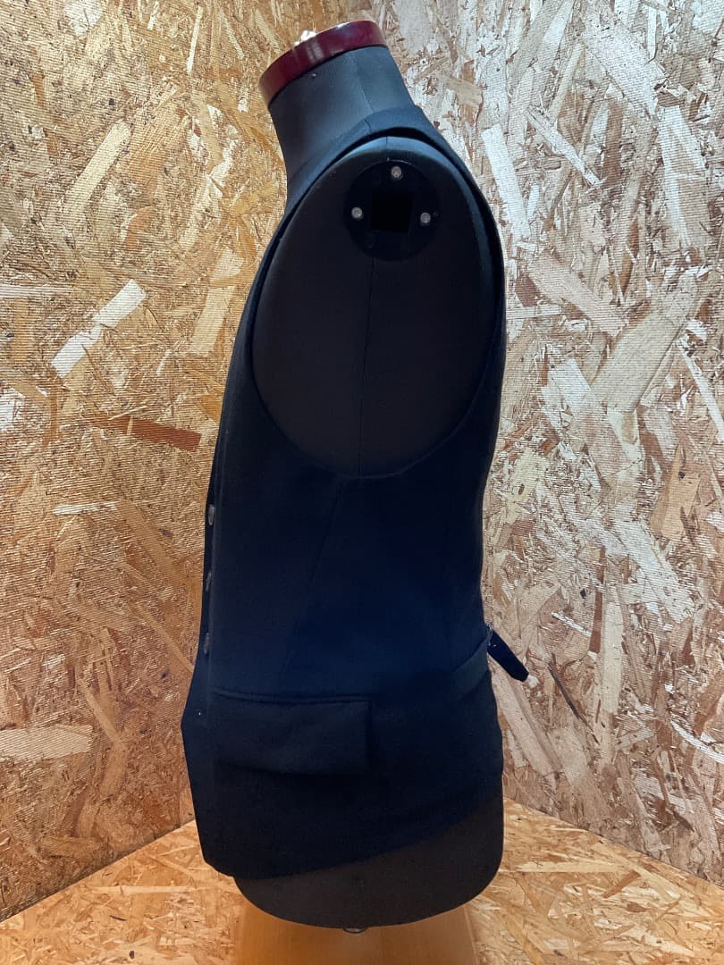 ナンバーナイン 日本製 裏地音符柄 ウールベスト ジレ size M