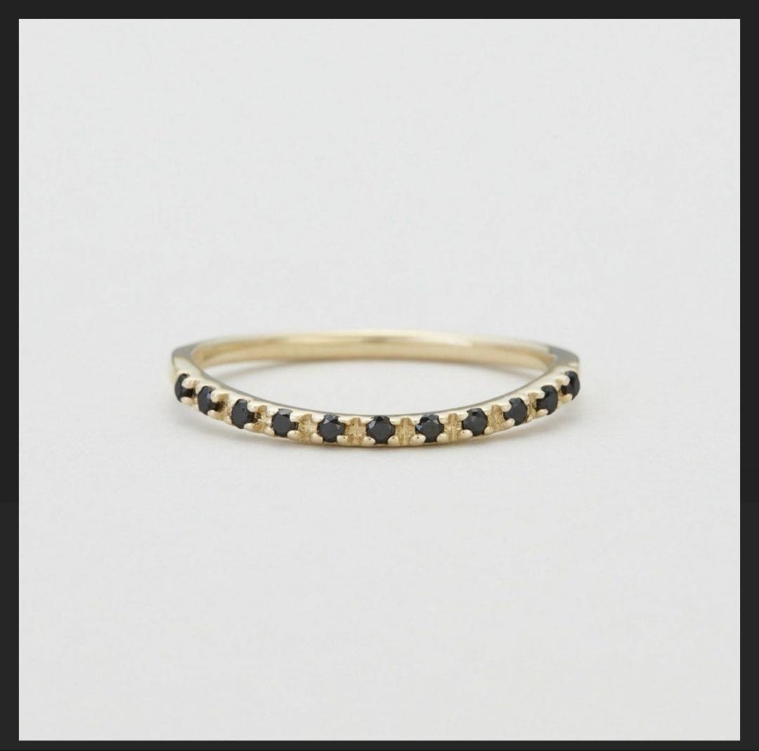 ノジェス　ブラックダイヤモンド　ピンキーリング