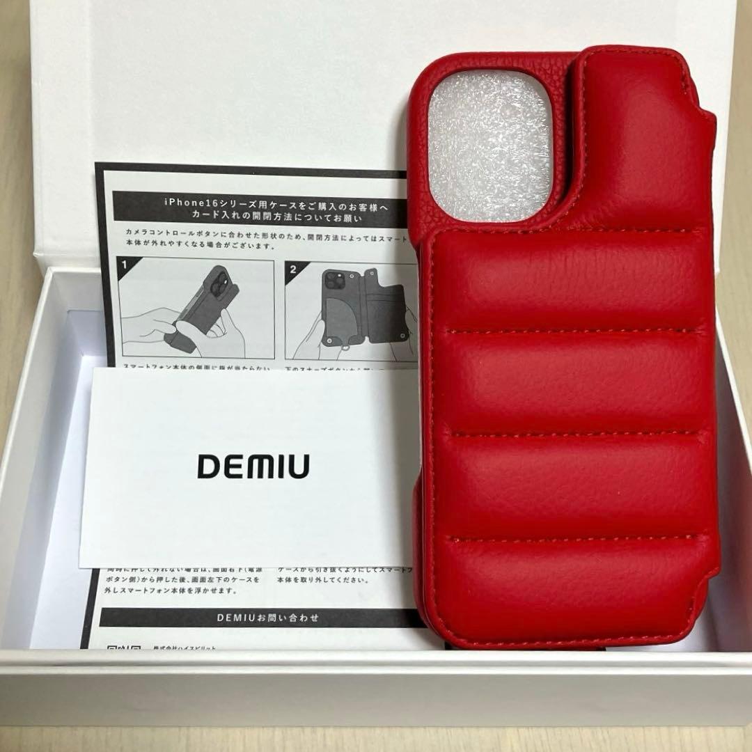 DEMIU BALLON バロン iPhone16 レザーケース ルビー 箱付き