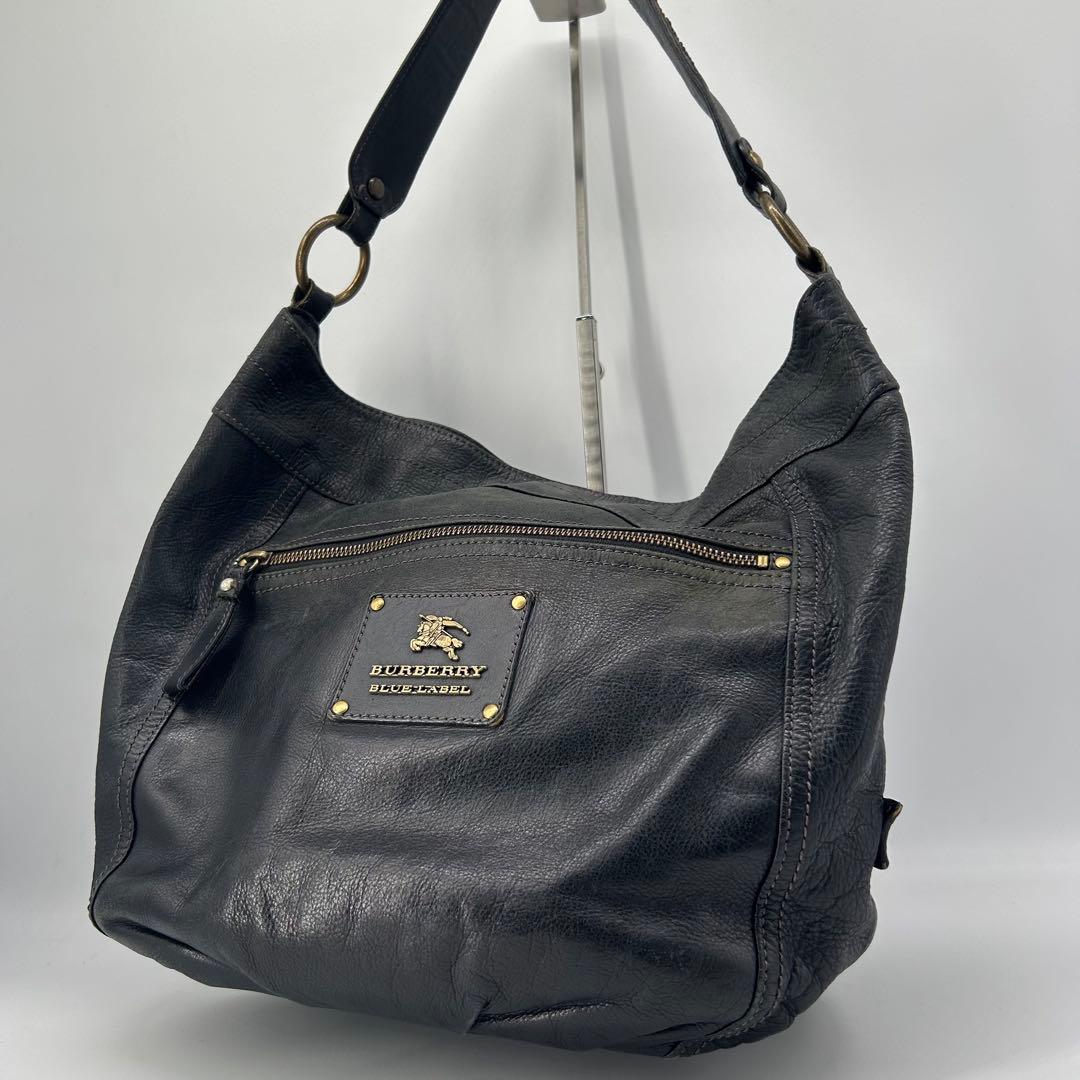 16797✨バーバリーブルーレーベル レザー ホースロゴ ワンショルダーバッグ