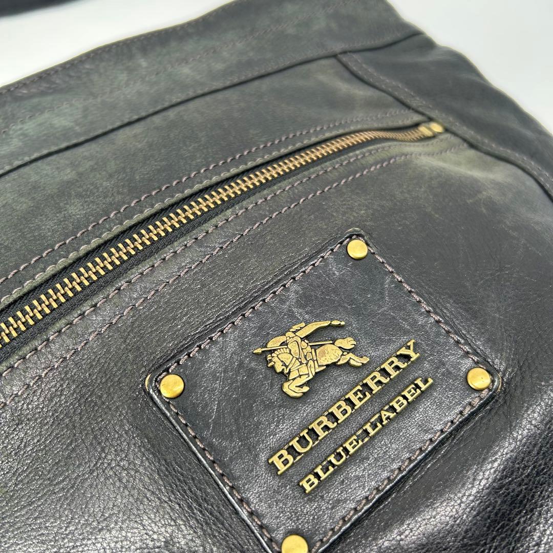 16797✨バーバリーブルーレーベル レザー ホースロゴ ワンショルダーバッグ