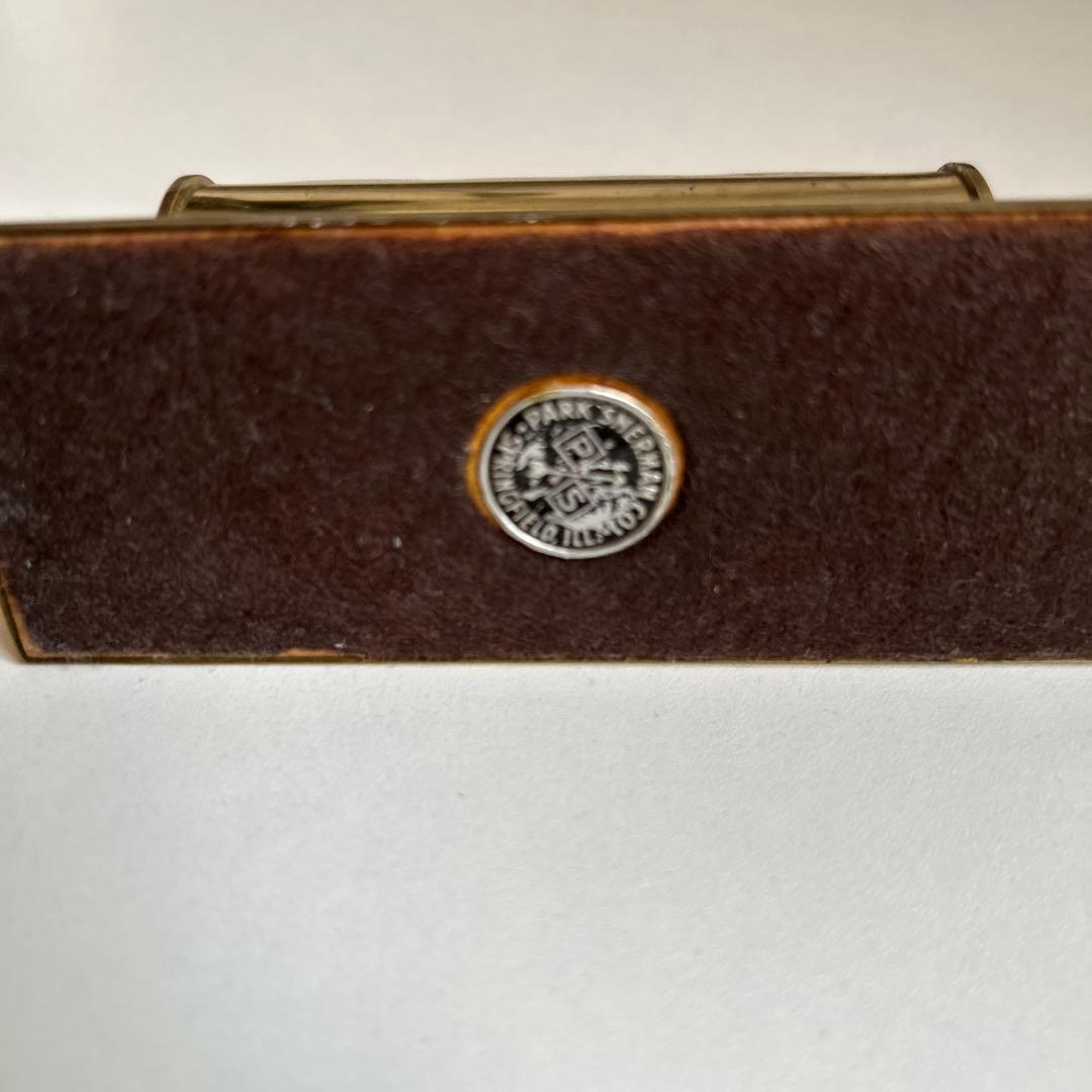 ビンテージパークシャーマン万年カレンダーゴールドメタル 卓上カレンダー ロール式