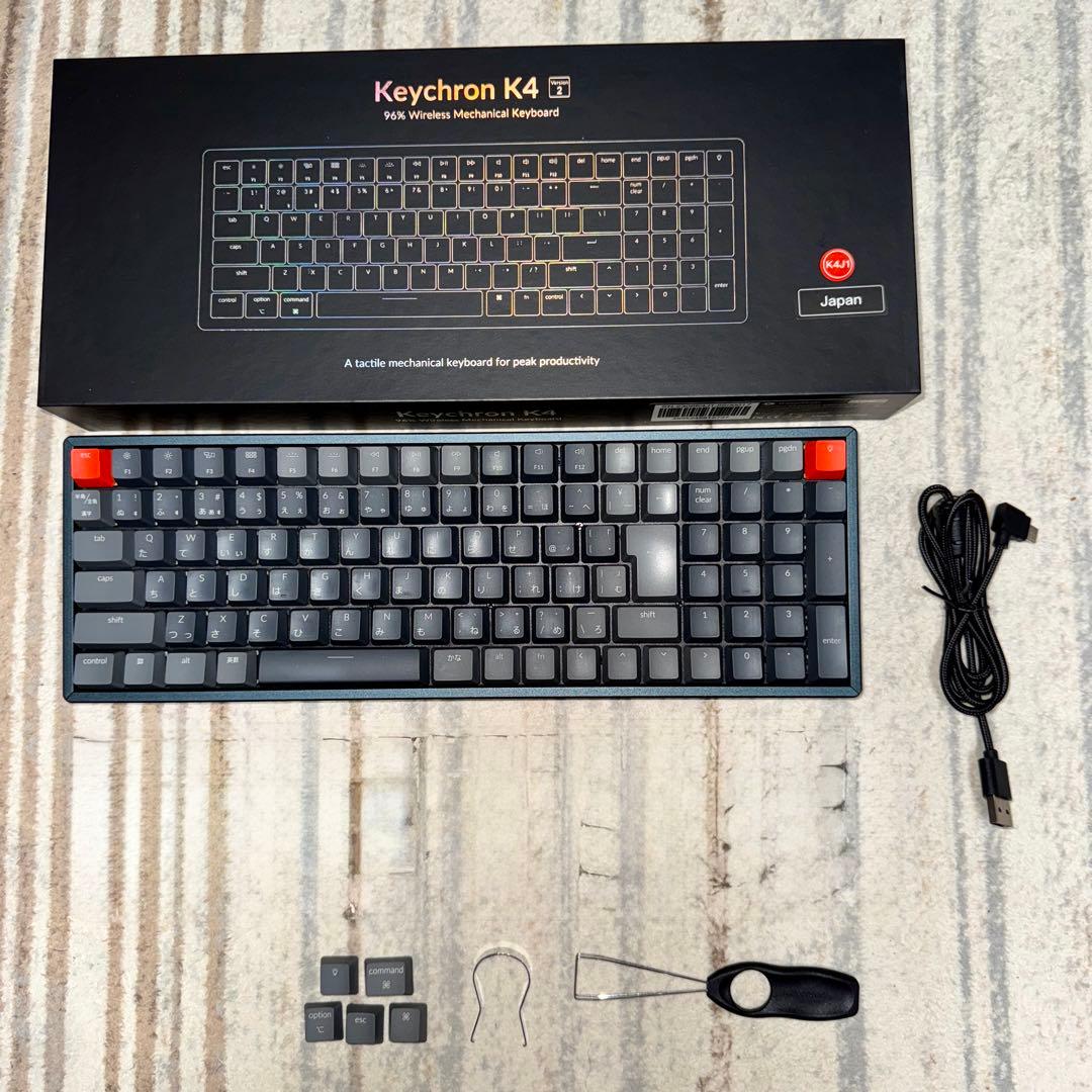 D*.様 Keychron K4(V2)メカニカルキーボードRGB赤軸