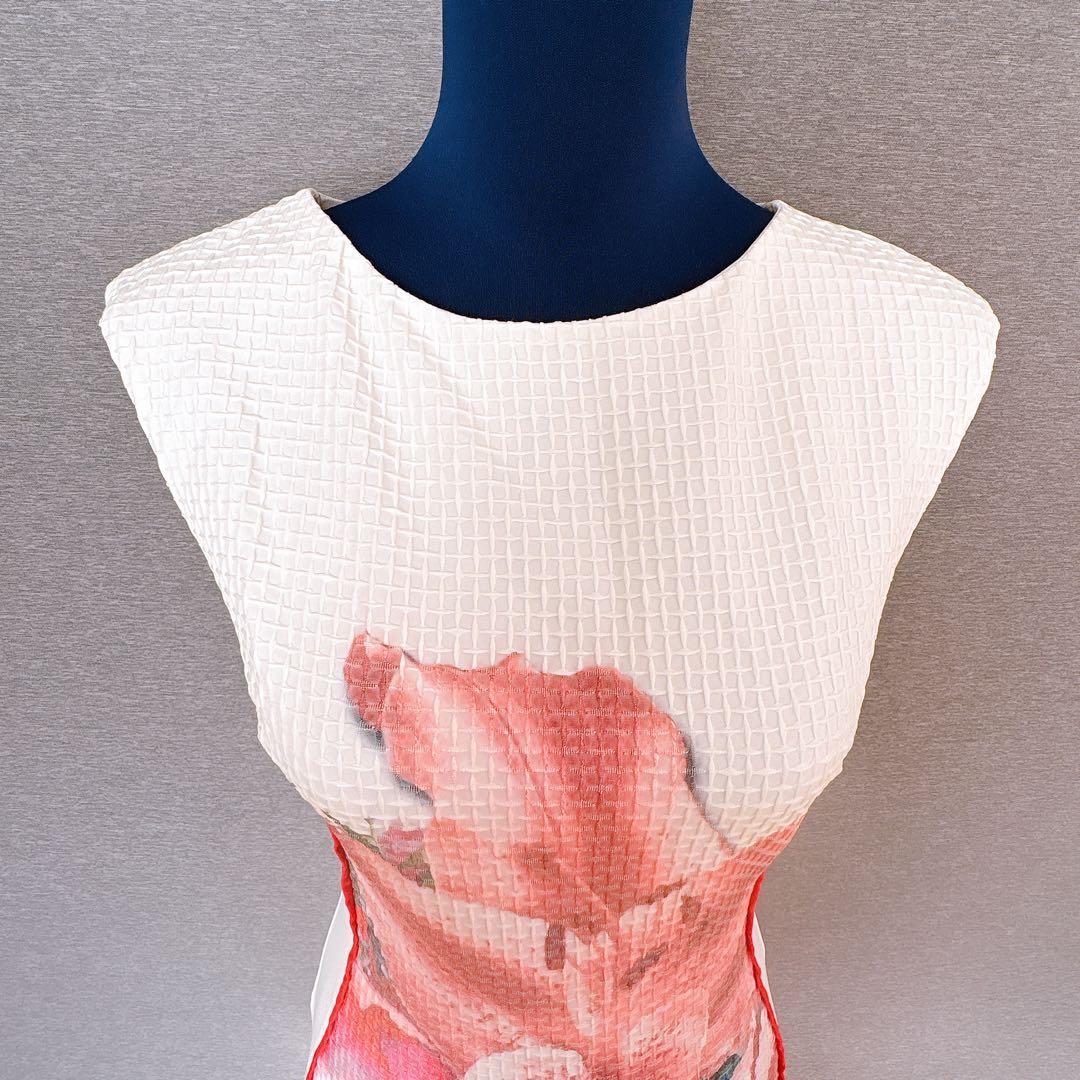 ☘️無料匿名配送 花柄 ワッフル素材 タイトワンピ 海外デザイン キャバドレス