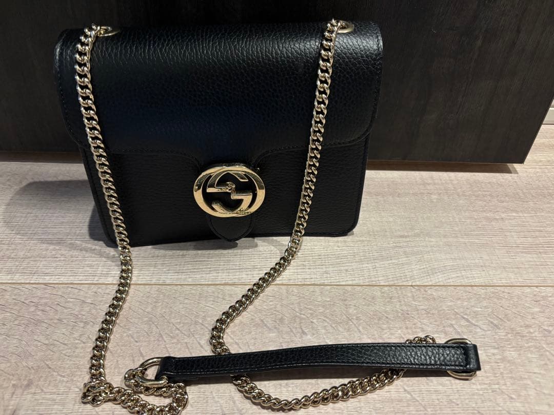 【GUCCI】インターロッキングG チェーンショルダー
