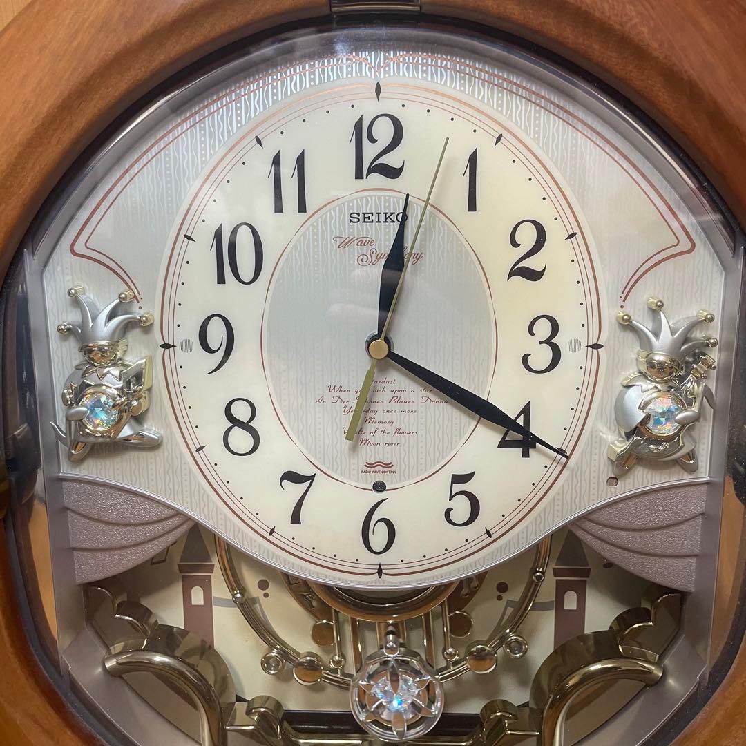 セイコー電波時計 AM219Bセイコーウェブシンフォニー 電波時計 カラクリ時計