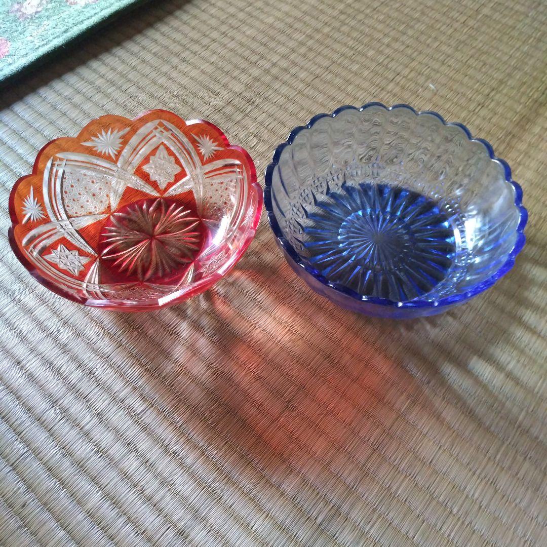 ガラス細工、さらに、器、カットガラス、切子グラス、菓子沙羅、食器