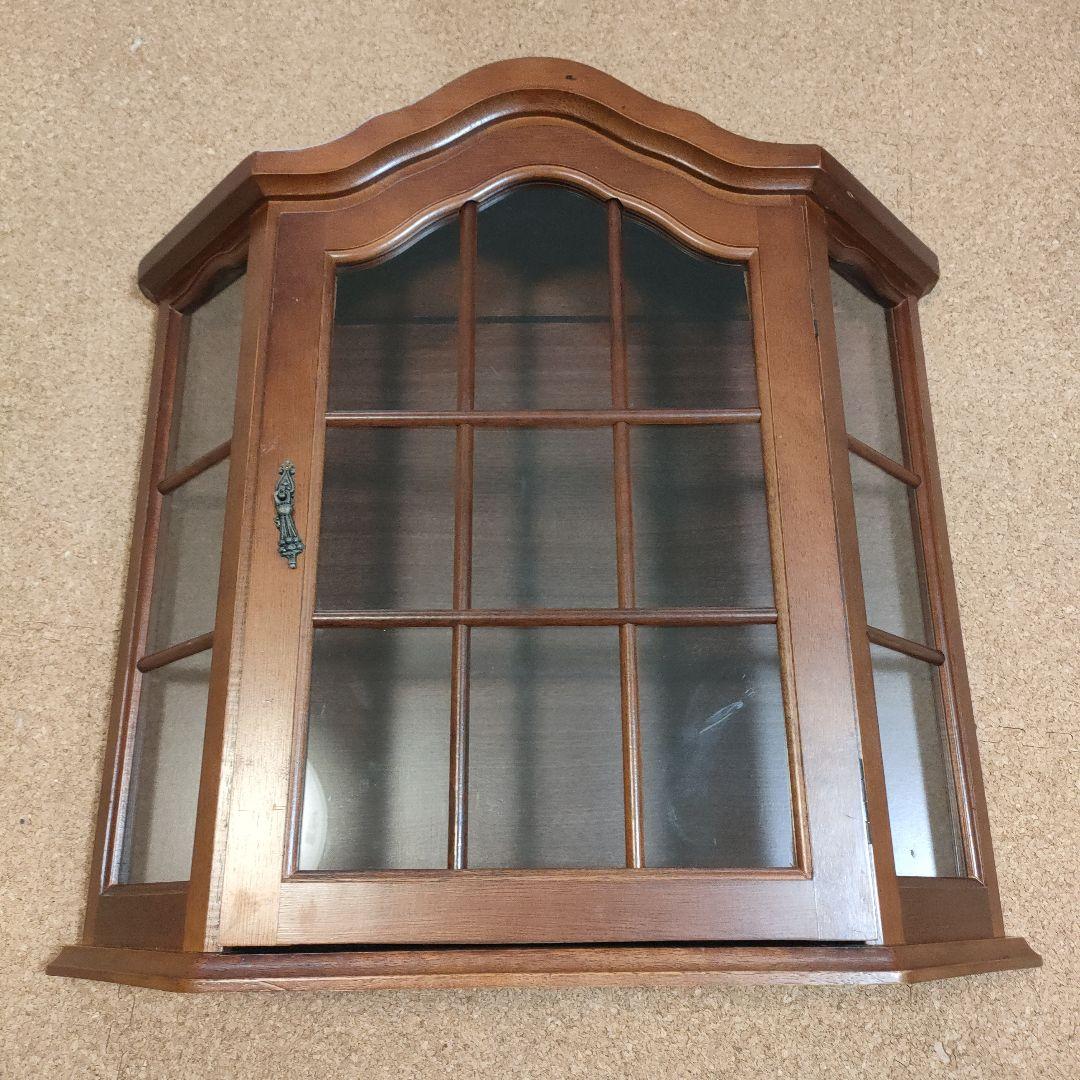 木製 キャビネット アンティーク 飾り棚 壁掛け