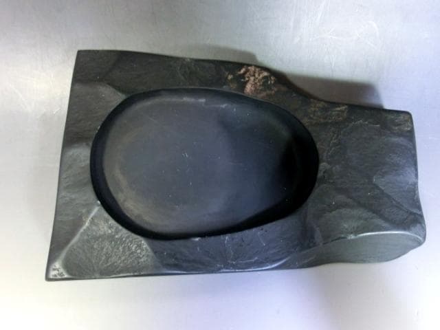 硯■書道道具 大きいすずり石 黒 墨 0.98㎏ 古美術 時代物 骨董品■