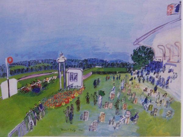 ラウル・デュフィ【ドーヴィルの競馬場出走】、希少な画集画