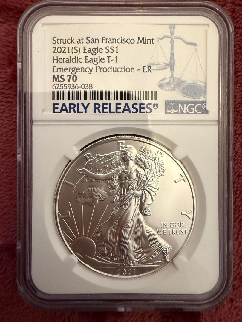 銀貨 Struck at San Francisco 2021 MS70