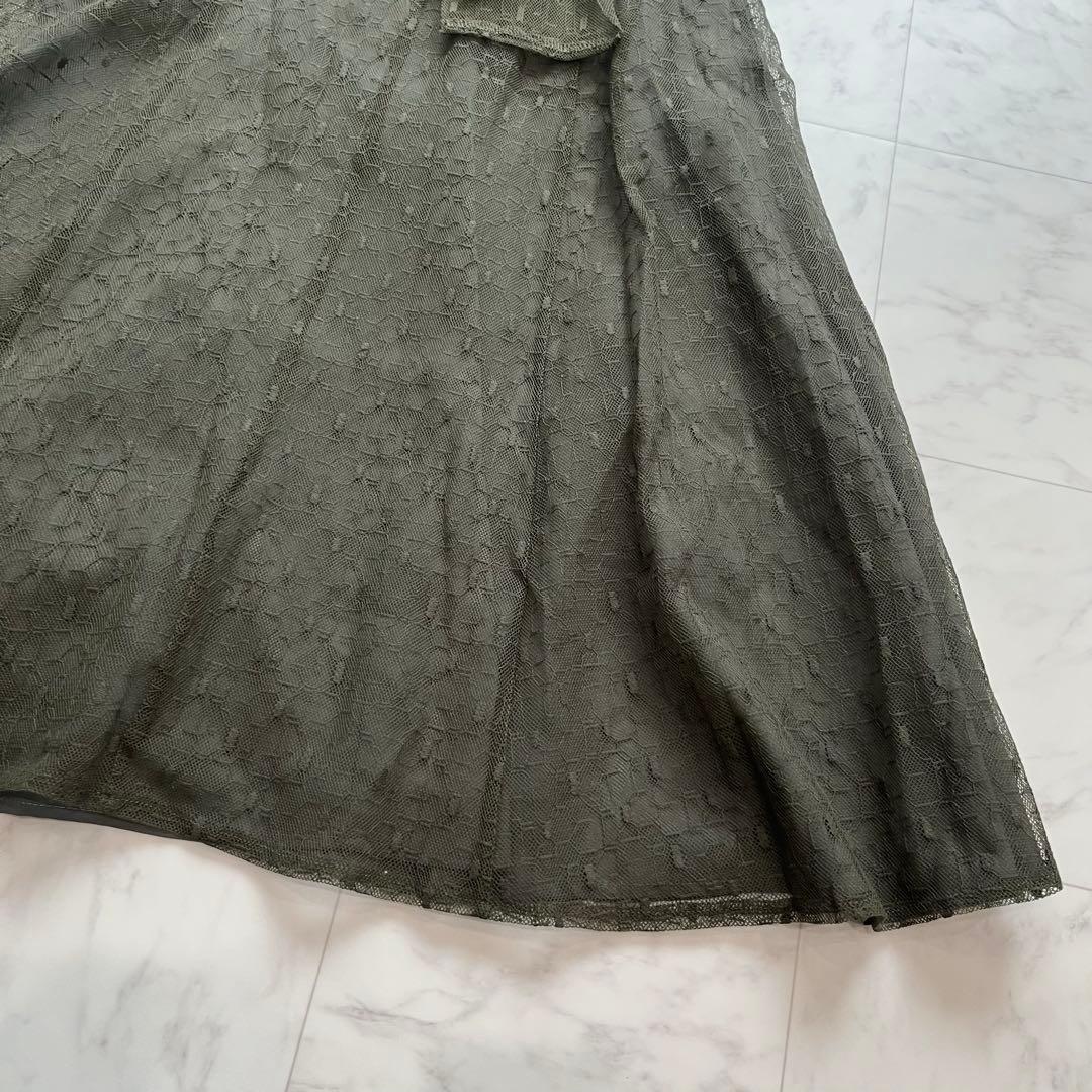 美品✨etoll エトル　カシュクールデザインフレアドレス　オケージョンドレス