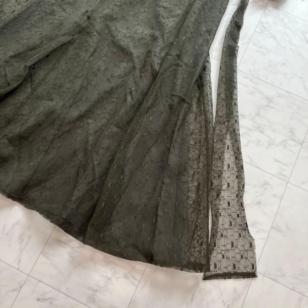 美品✨etoll エトル　カシュクールデザインフレアドレス　オケージョンドレス