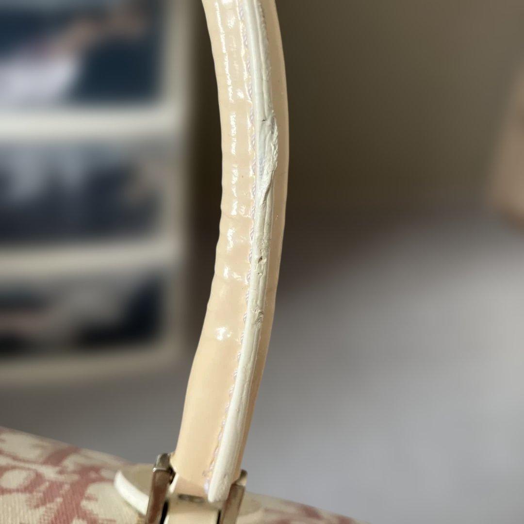 Christian Diorトロッター ミニボストンフラワーラインストーンピンク