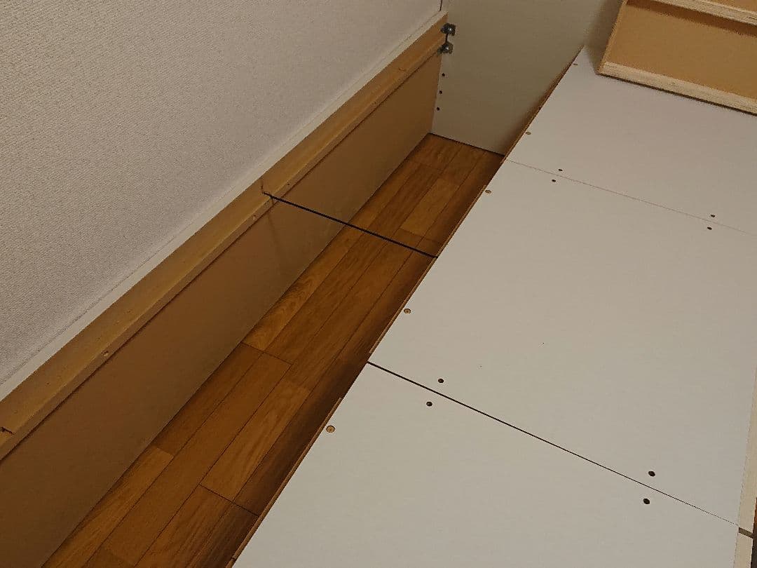 ニトリ ベッド フレーム アザン3 深型 ライト コンセント 収納付き ホワイト