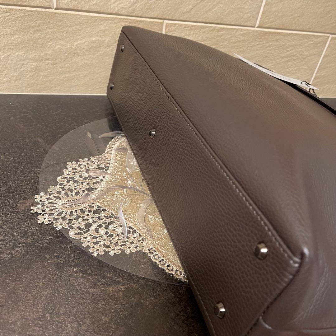 【新品】FUJITAKA レザービジネスバッグ チョコ　51,700円