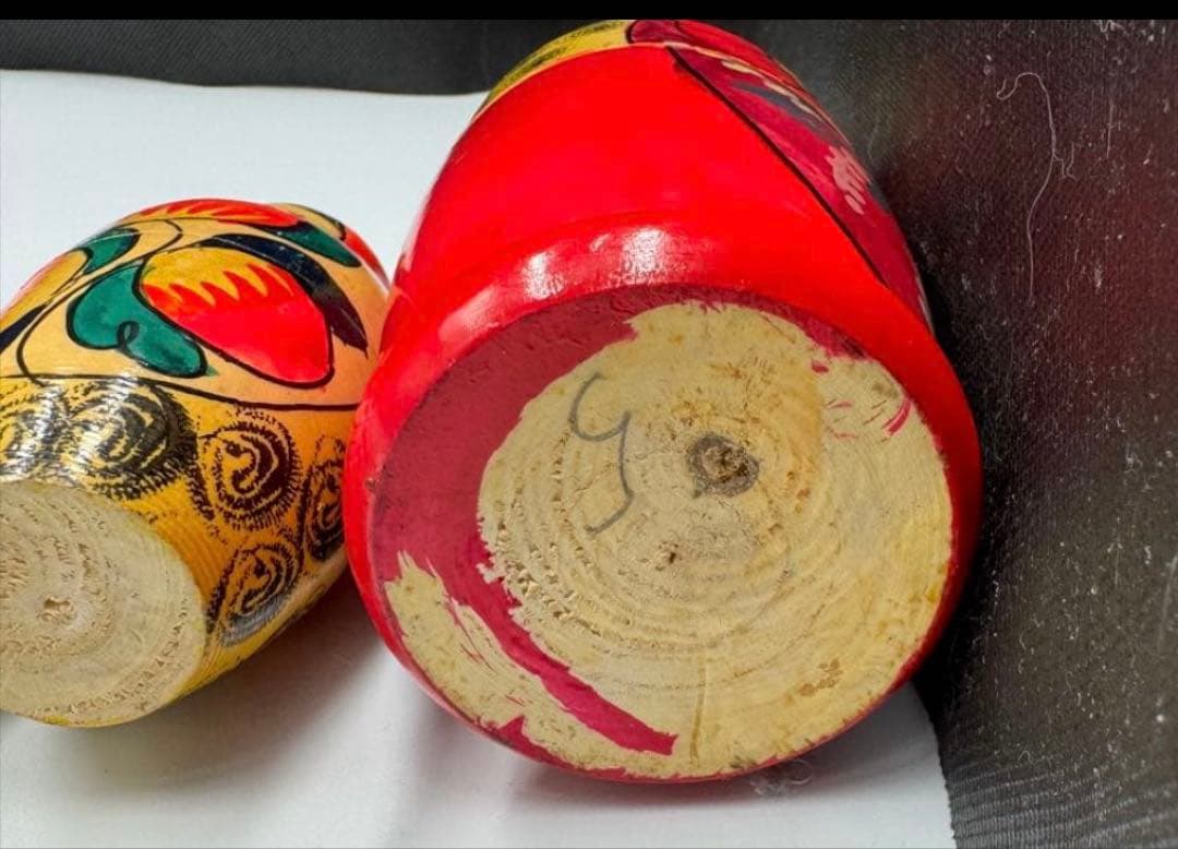 激レア‼️ソビエト　アンティーク　初期のマイダン地方　マトリョーシカ　5組　現状