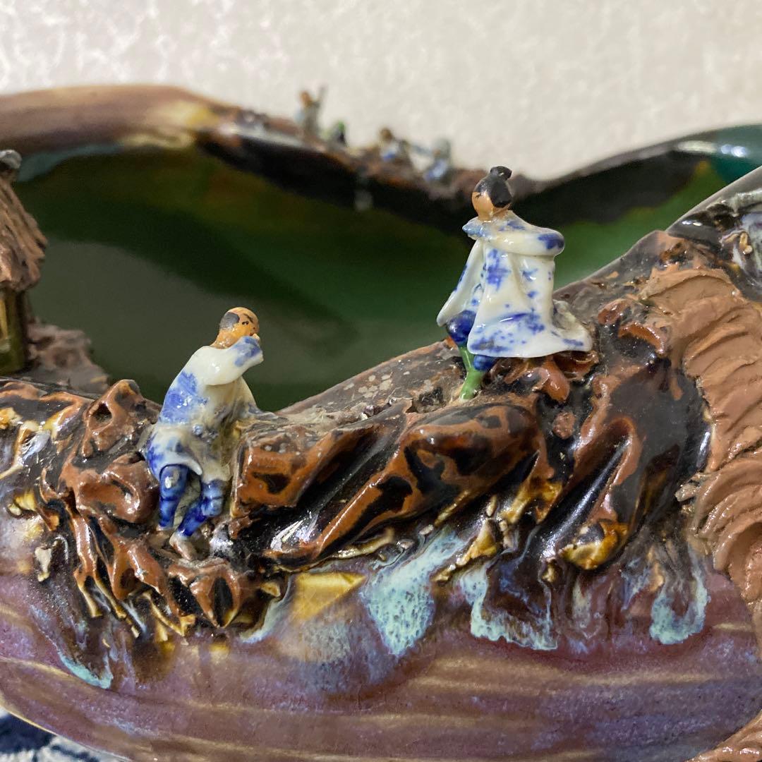 隅田焼　大鉢　石黒香ニ　井上良斎